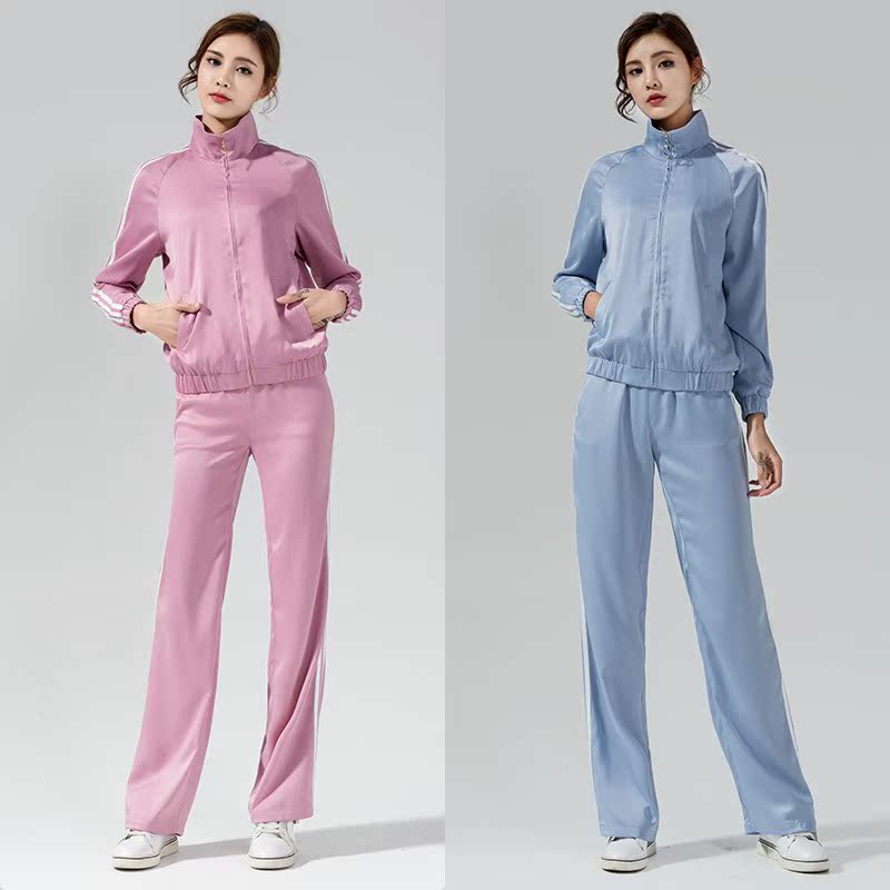 后背刺绣粉色休闲运动套装女2019春季新款时尚大气大码慢跑两件套|ruв категории Женская одежда, костюм/студенты школьную форму/обмундирования, досуг, спортивный костюм - от Buy2taobao.com для оказания профессиональной услуги покупки агента Taobao