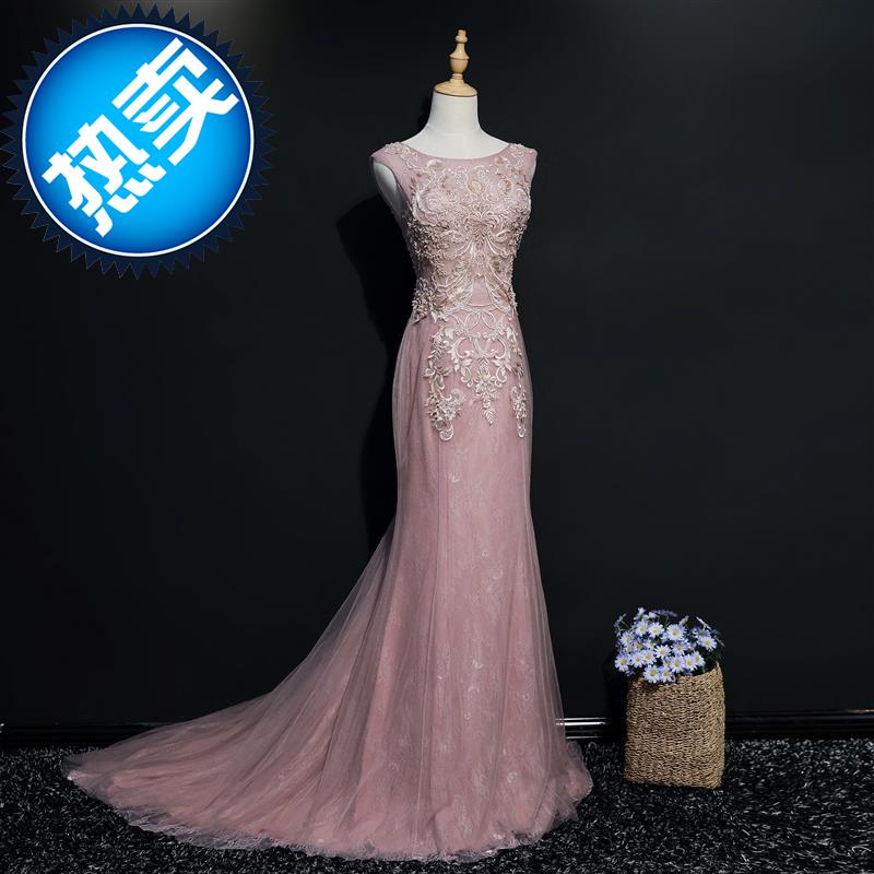 晚女2018新款结婚敬酒服新j娘礼服鱼尾宴会豆沙主持人礼服鱼装|ruв категории Женская одежда, Cвадебные платья, платье/вечернее платье - от Buy2taobao.com для оказания профессиональной услуги покупки агента Taobao