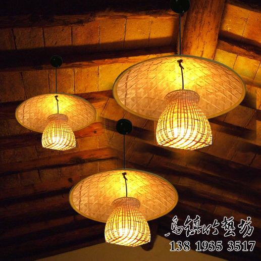 草帽吊灯斗笠吊灯斗笠灯农庄灯具农家乐火锅店吊灯竹编灯复古吊灯|ruв категории награду материалов, огни освещения, люстра - от Buy2taobao.com для оказания профессиональной услуги покупки агента Taobao