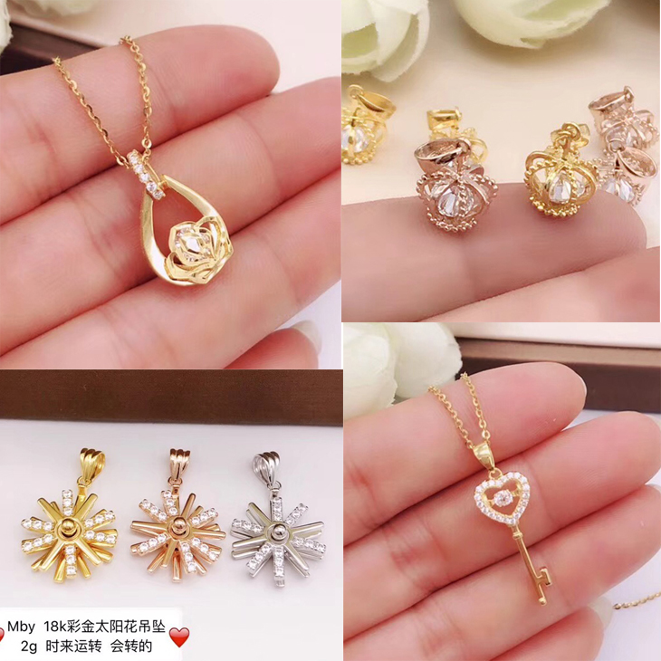 quality goods men and women fashion Simplicity Generous 18k Platinum gold Rose Gold au750 Pendant clavicle Necklace keyin the Accessories/Fashion Jewelry, Pendant/Pendant category - from Buy2taobao.com to provide professional Taobao agent buy service