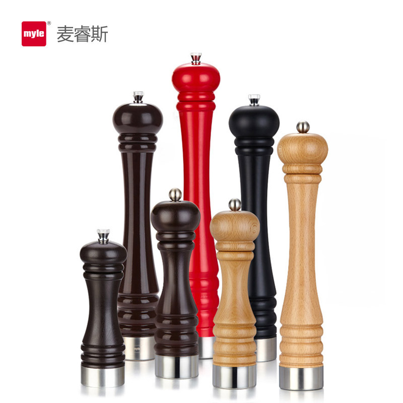 Pepper mill Manual Pepper Grinder black pepper Sichuan Pepper sea salt Abrasive powder Bottle solid wood kitchen Cruetin the Kitchen/Cooking utensils , Kitchen Gadgets/Kitchen storage , Storage jars/Kitchen storage containers , Seasoning bottles category - from Buy2taobao.com to provide professional Taobao agent buy service