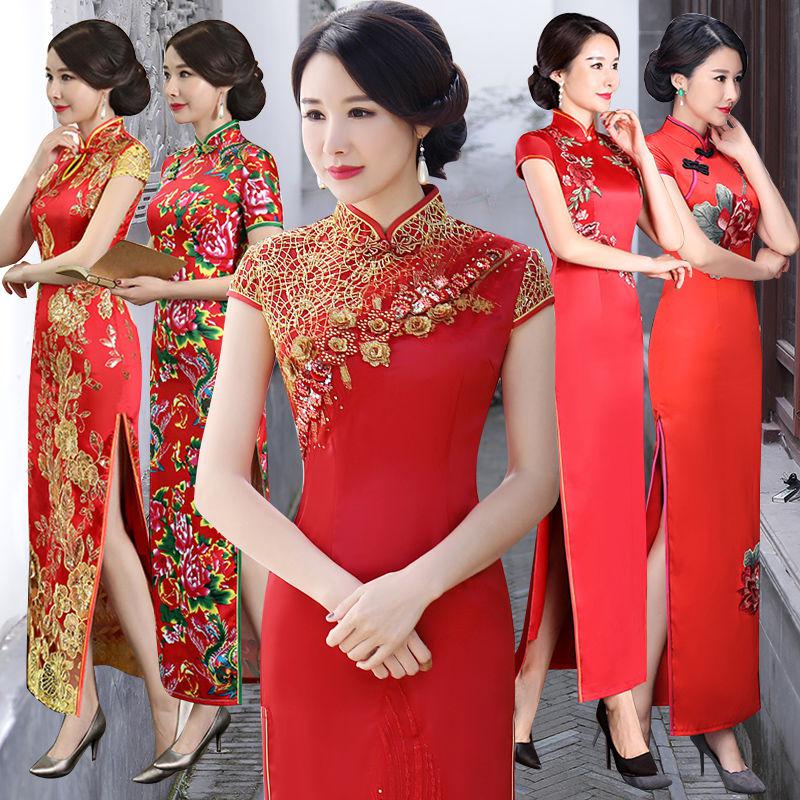 Etiquette cheongsam have more cash than can be accounted for 2019 new pattern gules perform Improvement costume Self cultivation Catwalk stage Retro Largein the Outdoor/Mountaineer/Camping/Travel Goods , Outdoor clothing , Emergency underwear , Jackets category - from Buy2taobao.com to provide professional Taobao agent buy service