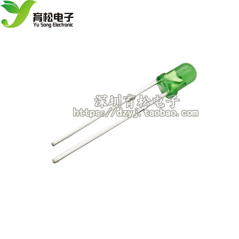 3MM 绿发绿 高亮 发光管 LED 发光二极管 绿色发光管|ruв категории Цифровые аксессуары, рынок электронных компонентов, электронное устройство, диод/LED - от Buy2taobao.com для оказания профессиональной услуги покупки агента Taobao