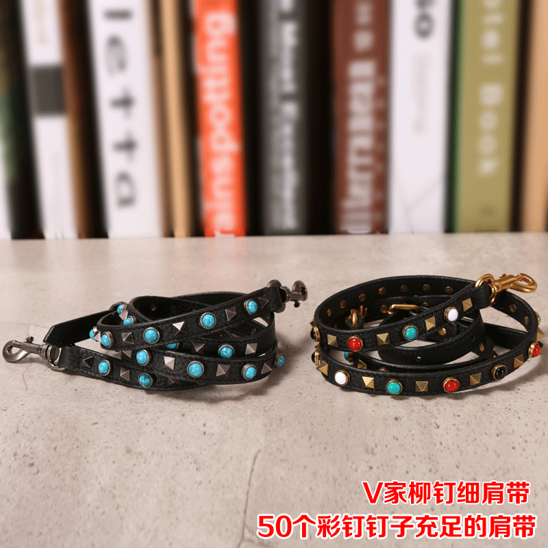 rivet Shoulder strap The first layer cowhide colour Rivet bag Hanging buckle Shoulder strap One shoulder Messengerin the Accessories/Leather belt/Hat/Muffler , Shoes and bags/Belt Accessories , Bag Accessories , Taping category - from Buy2taobao.com to provide professional Taobao agent buy service