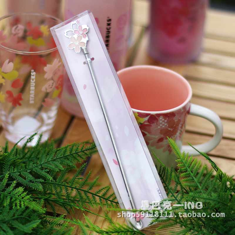 现货星巴克正品限量2017年樱花粉色花瓣不锈钢搅拌棒搅拌勺子|ruв категории кухня/посуда, кухонный Гаджет/кухня хранения, движение стержня - от Buy2taobao.com для оказания профессиональной услуги покупки агента Taobao