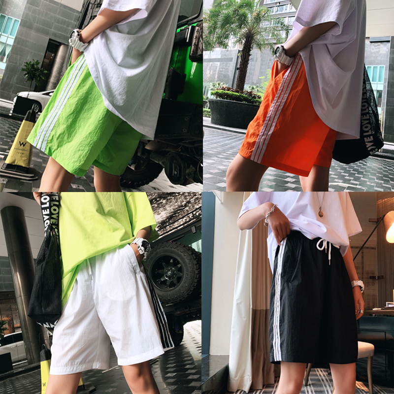 运动短裤女夏宽松ins潮外穿跑步韩版休闲高腰bf风中裤直筒五分裤在类目 女装/女士精品, 裤子, 休闲裤中 - 来自Buy2taobao.com提供专业的淘宝代购服务