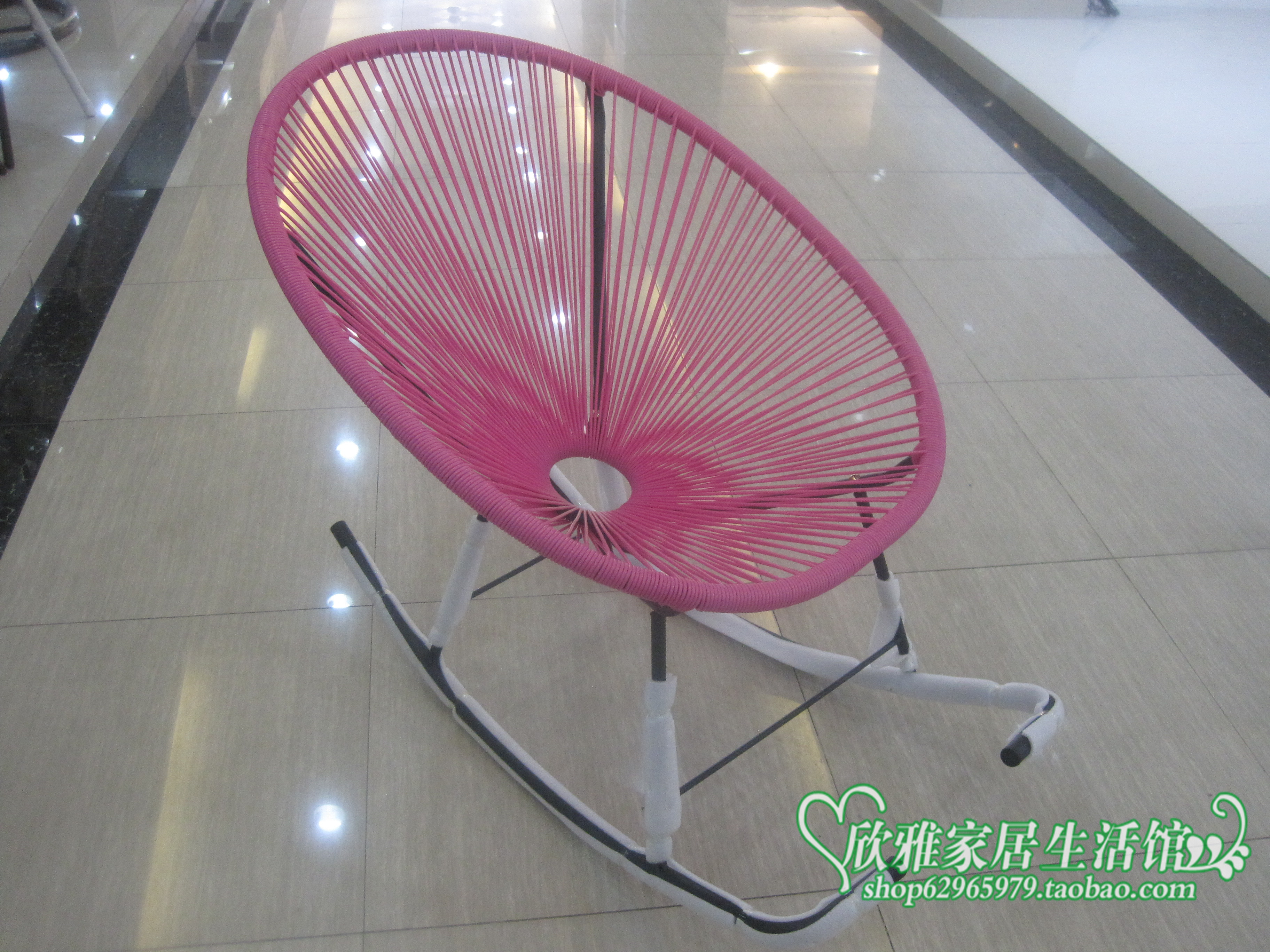 618大促實心戶外搖搖椅彩色搖椅三色搖椅麻繩騰椅陽台躺椅逍遙椅在類目 住宅傢俱, 坐具類, 椅類, 搖椅中 - 來自Buy2taobao.com提供專業的淘寶代購服務