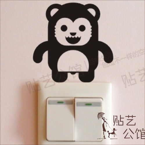可爱动物小熊DIY墙贴开关贴儿童房间装饰幼儿园早教贴Q-013 熊熊在类目 家居饰品, 贴饰, 开关贴中 - 来自Buy2taobao.com提供专业的淘宝代购服务