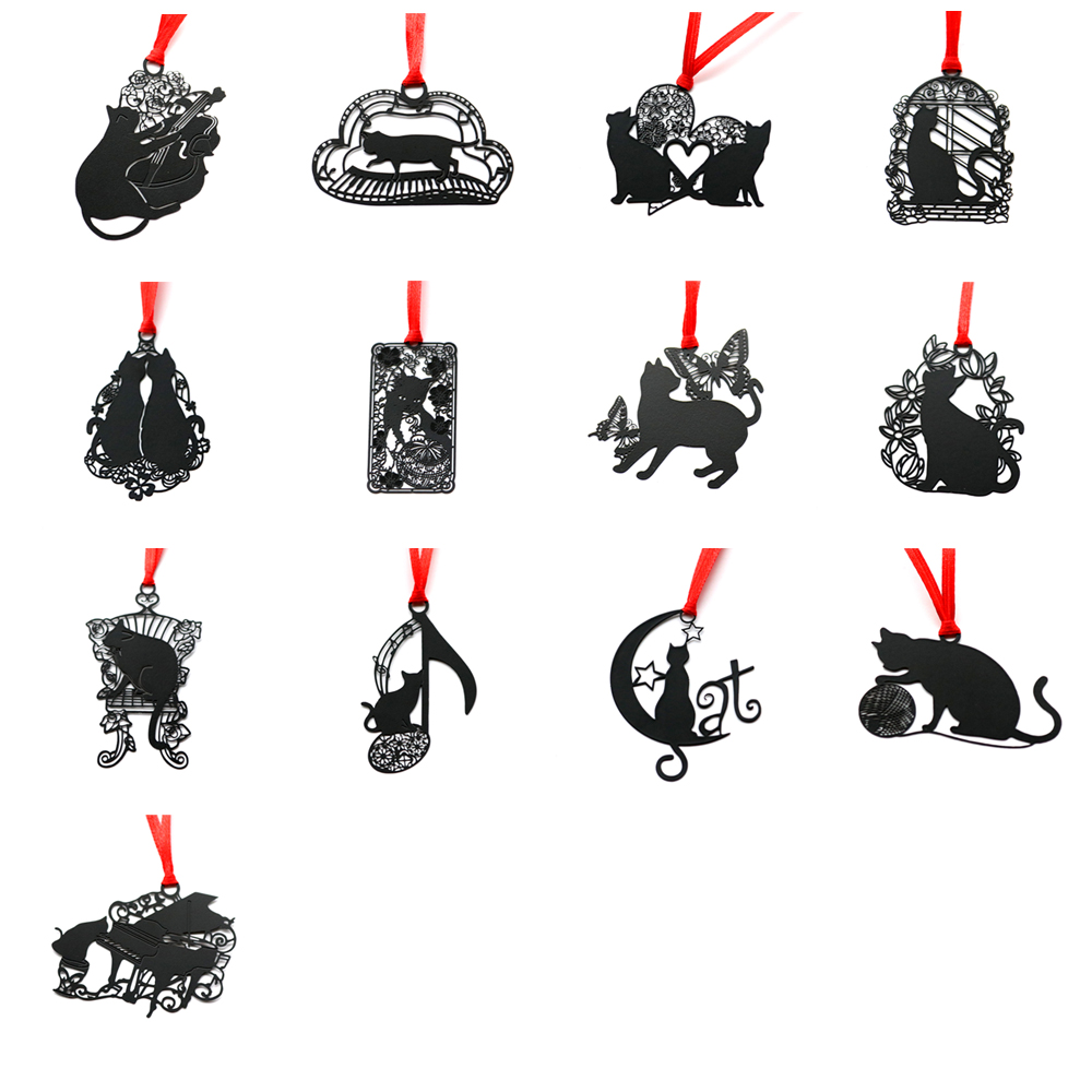 Metal Japanese lovely Black Cat bookmark Hollow originality Meng cat exquisite Stationery student bookmark giftin the Electronic Dictionary/Electronic paper book/Stationery , The paper book , Bookmarks category - from Buy2taobao.com to provide professional Taobao agent buy service