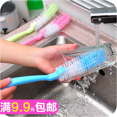 强力去污长柄洗杯刷 柔软刷毛玻璃杯茶杯清洁刷瓶刷洗杯子奶瓶刷D