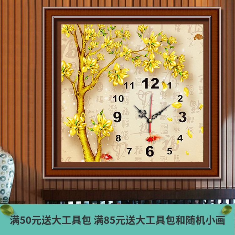 新款5D钻石画满钻石绣客厅发财树点贴钻十字绣小幅钟表时钟砖石秀|ruв категории домашний ткань, вышивка крестом и инструментов, принадлежностей, вышивка крестом suite - от Buy2taobao.com для оказания профессиональной услуги покупки агента Taobao