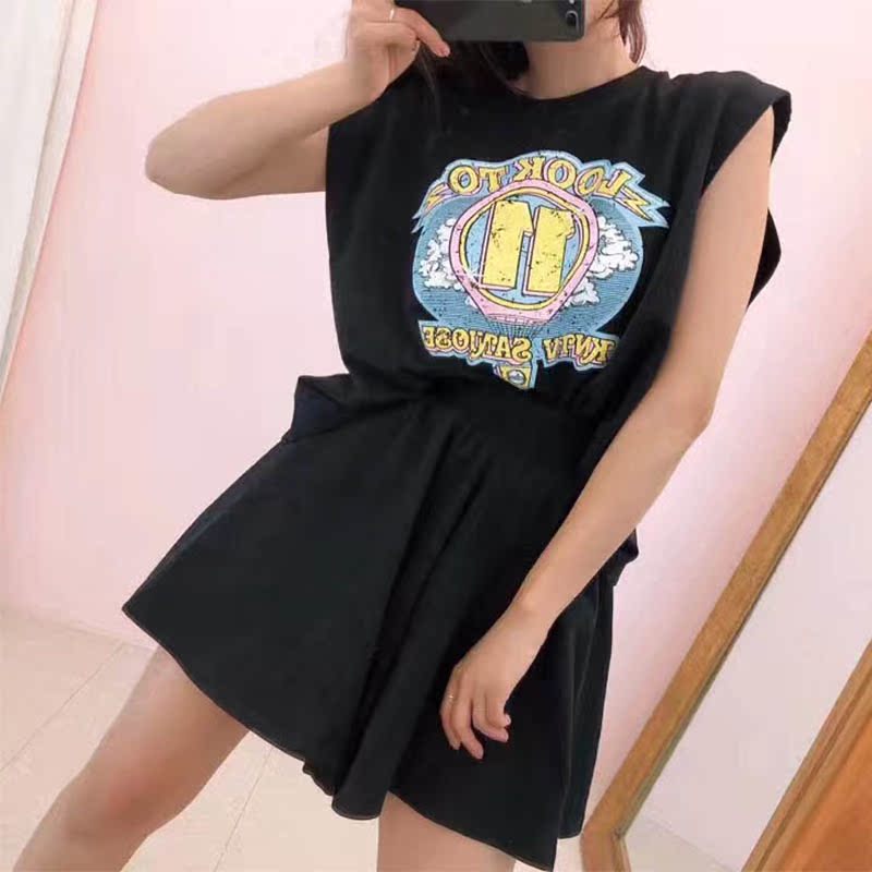 Dongguk door 2019 summer New products Women's wear Fashionable back Split ends vest Short skirt Two suitin the Women's clothing/Boutique , Set/Student uniforms/Work uniforms , Fashion Set category - from Buy2taobao.com to provide professional Taobao agent buy service