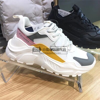 小狐狸海外代购DISCOVERY专柜19新款圆头系带拼色休闲舒适运动鞋