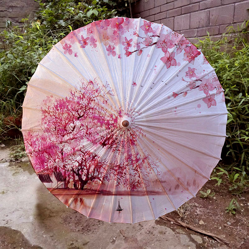 Intangibleheritage YouZhiSan classical Jiangnan Rainproof Sunscreen dance Catwalk cos Sansei III Ten peachin the Home accessories , Craft umbrella category - from Buy2taobao.com to provide professional Taobao agent buy service