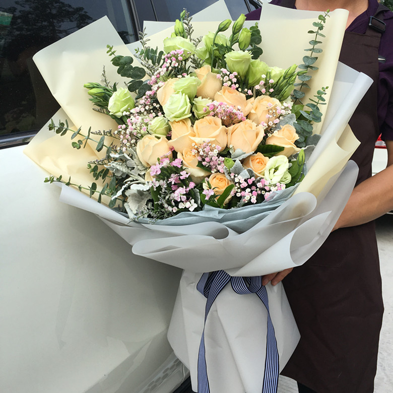 19朵33朵香槟玫瑰鲜花礼盒东莞鲜花店速递毕业花束同学校友送花|msdalam kategori penghantaran bunga/bunga simulasi/tumbuhan berkebun, penghantaran bunga (bandar) - dari Buy2taobao.com untuk memberikan perkhidmatan ejen Taobao profesional membeli