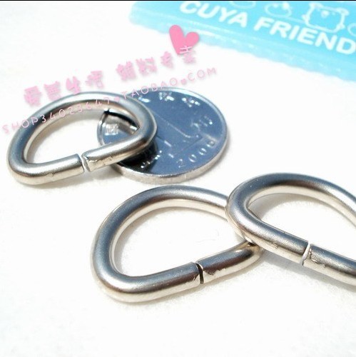 package,Key accessories white Metal D buckle D buckle Semi-circle D-ring internal diameter: 1.5CM )in the Accessories/Leather belt/Hat/Muffler , Shoes and bags/Belt Accessories , Bag Accessories , Keychain category - from Buy2taobao.com to provide professional Taobao agent buy service