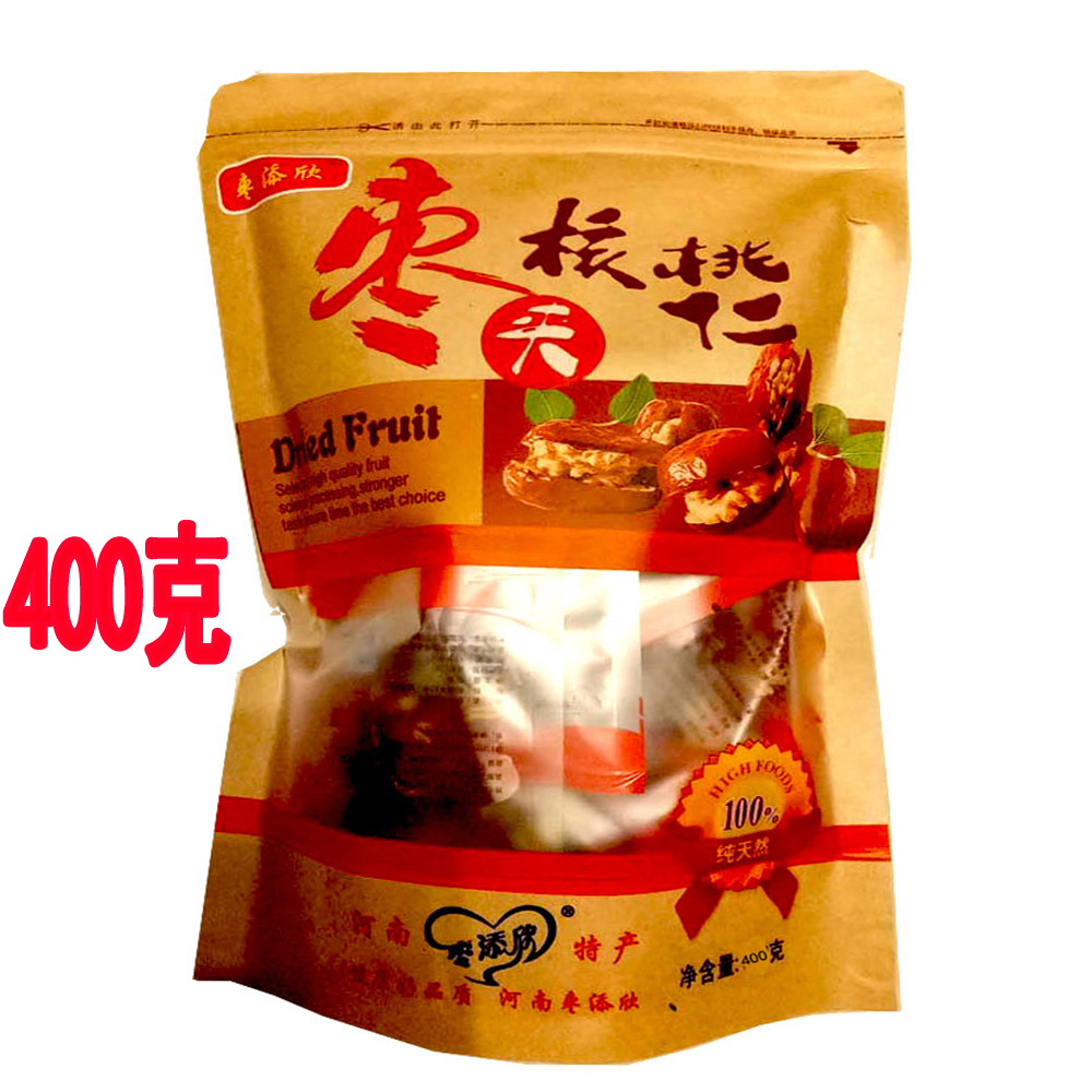 河南枣园春枣夹核桃新郑红枣添欣红枣核桃组盒郑州特产400克零食|ruв категории закуски/орехи/специальность, кандирование/унаби/Мэй/сухофрукты, унаби изделия - от Buy2taobao.com для оказания профессиональной услуги покупки агента Taobao