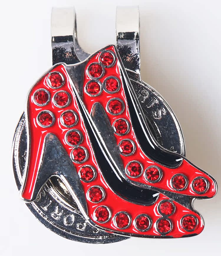 Golf hat clip Rhinestone class High-heeled shoes marker mark Ball beaconin the Sports/Yoga/Fitness/Fans supplies , Golf , Golf caps category - from Buy2taobao.com to provide professional Taobao agent buy service