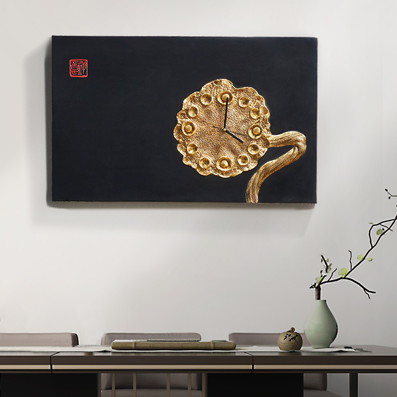 创意客厅玄关立体无框装饰画现代新中式浮雕挂钟餐厅仿古静音钟表在类目 家居饰品, 壁饰中 - 来自Buy2taobao.com提供专业的淘宝代购服务