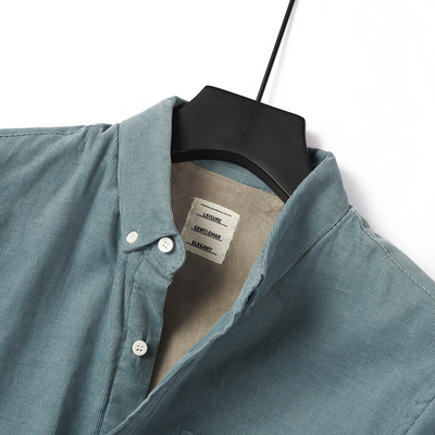 男士灯芯绒加绒加厚保暖衬衫 内搭外穿 条绒衬衣外套 K