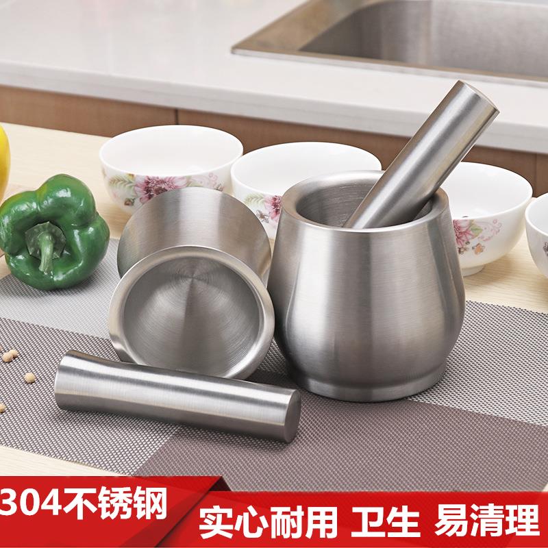 304不锈钢捣蒜器捣碎器捣药罐蒜泥器家用石臼子研磨器擂钵盅手动在类目 厨房/烹饪用具, 厨用小工具/厨房储物, 剥蒜器/压蒜器中 - 来自Buy2taobao.com提供专业的淘宝代购服务