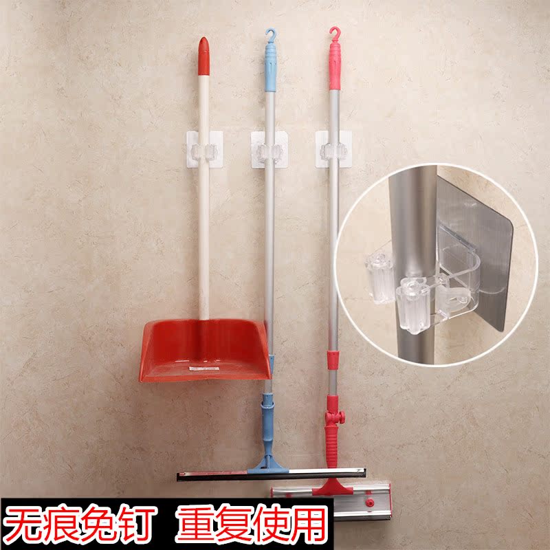 Mop originality Sticking hook Strength TOILET Shower Room Storage No trace Mop clip Broom Rack Free punch Wall hangingin the Residential furniture , Cabinet , Cabinet Accessories , Hook category - from Buy2taobao.com to provide professional Taobao agent buy service
