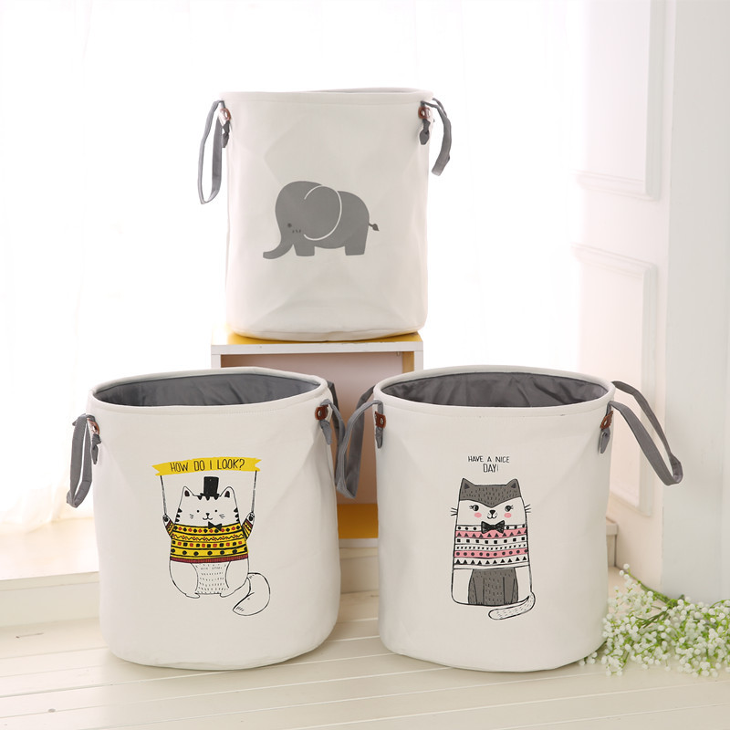 Nordic thickening Fabric art Laundry basket Storage basket clothes Toys Storage baskets Cotton and hemp Foldable Storage bucketin the Storage consolidation , Home Storage appliances , Storage Basket , Laundry basket category - from Buy2taobao.com to provide professional Taobao agent buy service