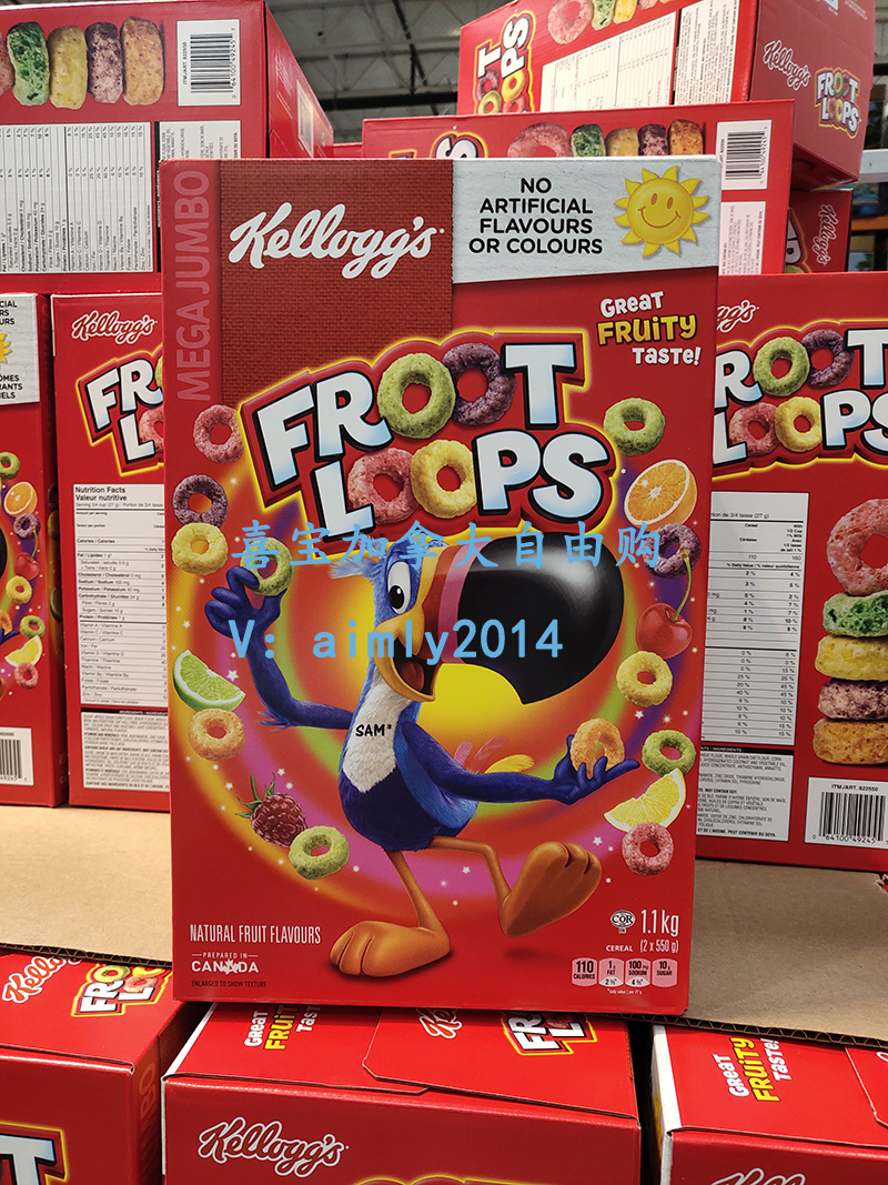加拿大直邮froot loops5岁以上及成人早餐营养麦片五彩麦圈1.1kg在类目 咖啡/麦片/冲饮, 藕粉/麦片/冲饮品, 冲饮麦片中 - 来自Buy2taobao.com提供专业的淘宝代购服务