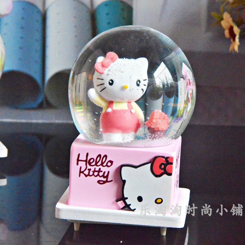 卡通凯迪猫水晶球音乐盒八音盒彩灯雪花摆件女友闺蜜儿童新年礼物在类目 家居饰品, 装饰器皿, 音乐盒中 - 来自Buy2taobao.com提供专业的淘宝代购服务