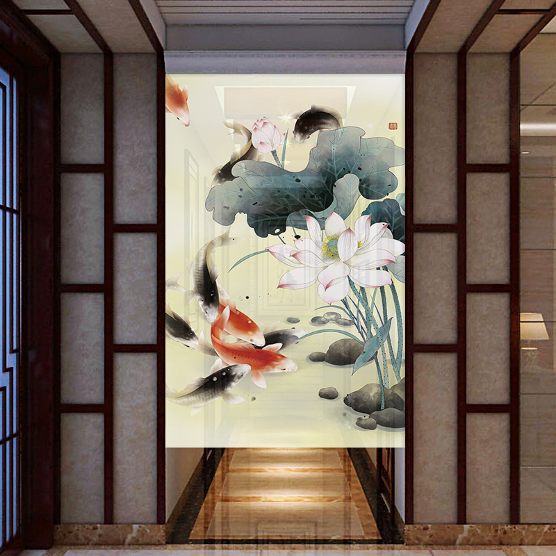 画意 新中式门帘布艺软隔断挂帘遮光办公客厅玄关帘卫生间风水帘|msdalam kategori rumah Fabrik, Langsir dan aksesori langsir, Curtain - dari Buy2taobao.com untuk memberikan perkhidmatan ejen Taobao profesional membeli