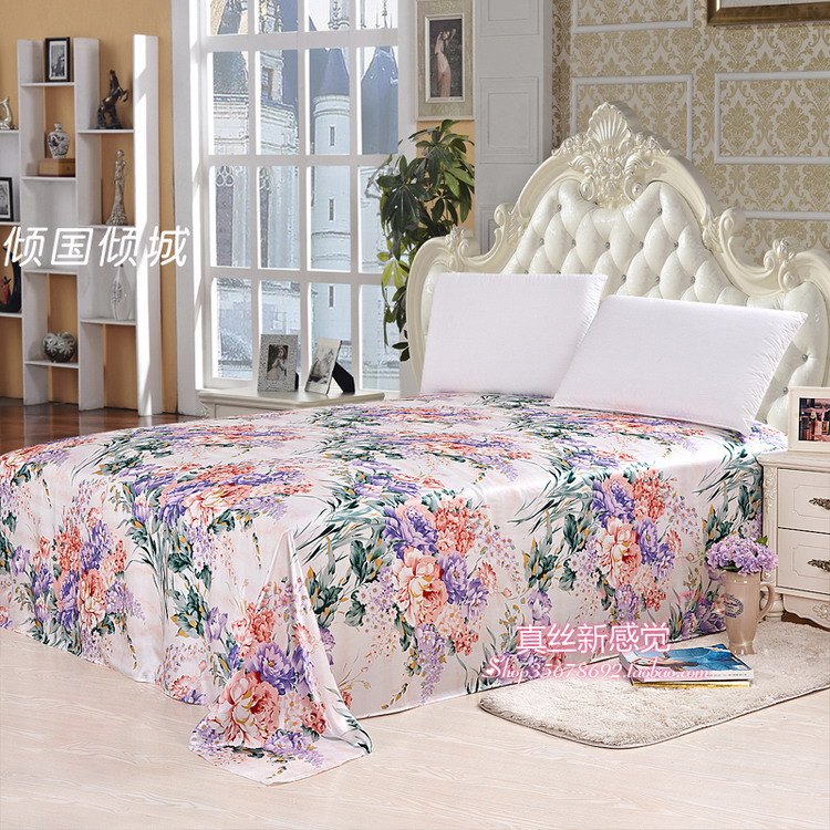 Beauty skin 100 mulberry silk 100 Pure silk bedding Real silk sheet Bed cover singleton printingin the Bedclothes , Sheet category - from Buy2taobao.com to provide professional Taobao agent buy service