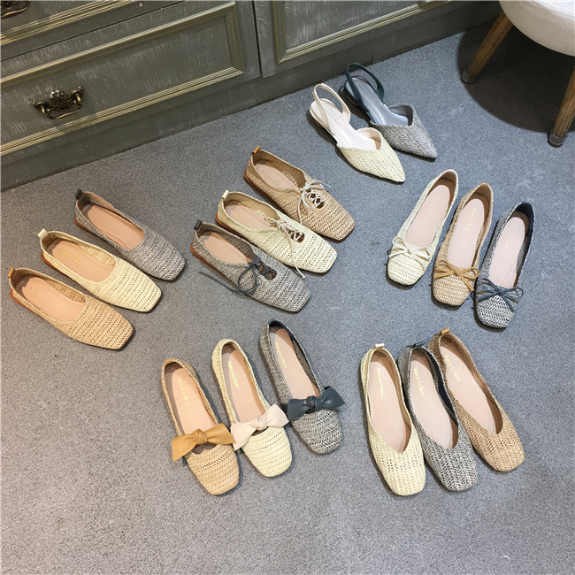 FQ3 Real shot new pattern Net surface ventilation Flat bottom Soft leather Casual shoes A pedal Versatile Flat heel bow Single shoesin the Women's Shoes, Low shoes category - from Buy2taobao.com to provide professional Taobao agent buy service