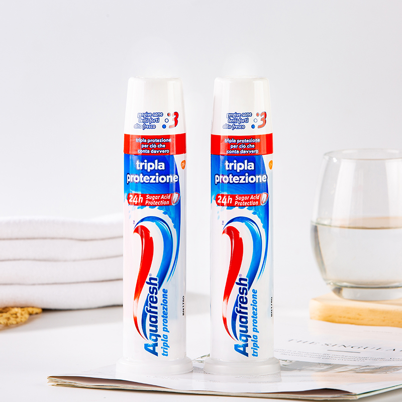 Aquafresh Push Tricolor toothpaste adult Brightening fresh tone Decayed toothin the Care cleaners/Sanitary napkins/Paper/Aromatherapy , Shampoo bath/Personal cleanliness , Oral Care , Toothpaste category - from Buy2taobao.com to provide professional Taobao agent buy service