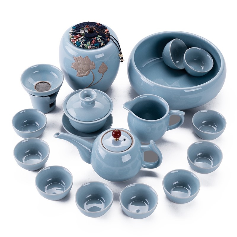 Ruyao Kungfu Online tea set suit household a complete set Ge Tea ceremony Film opening Ru teapot teacup Chahaiin the Tableware , Tea set , Kung Fu Tea category - from Buy2taobao.com to provide professional Taobao agent buy service