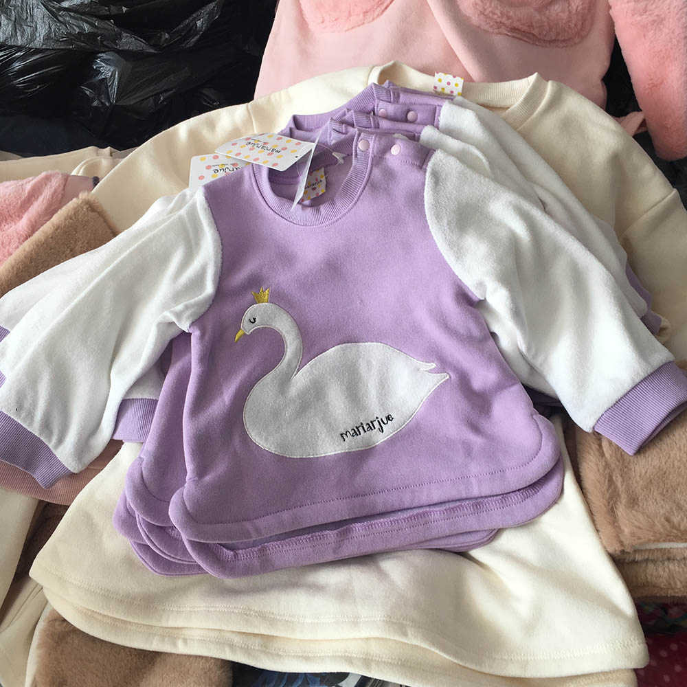 Female baby Plush Sweater 1 Infants spring and autumn jacket coat Long sleeve Socket Primer T-shirt Terryin the Children/Baby/Family fitted , Sweater/Fleece category - from Buy2taobao.com to provide professional Taobao agent buy service