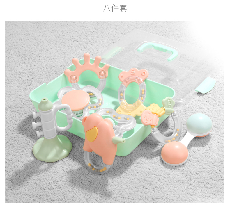 贝恩施奶瓶装新生儿手摇铃婴儿玩具1岁9女孩宝宝牙胶0-3-6-12个月在类目 玩具/童车/益智/积木/模型, 幼儿响铃/布玩/安抚玩具, 摇铃中 - 来自Buy2taobao.com提供专业的淘宝代购服务