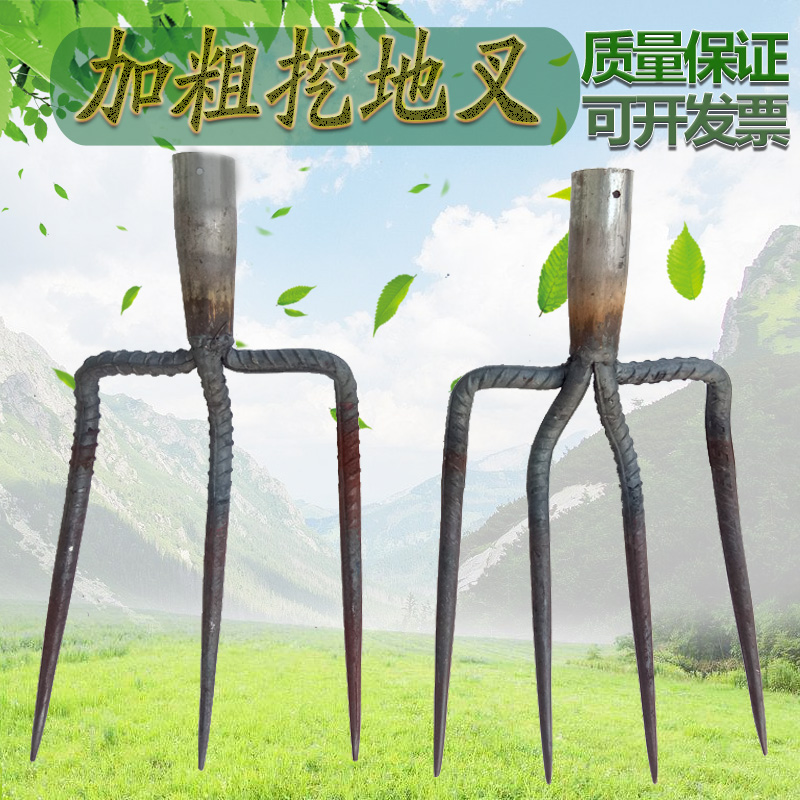 加粗加长加重三齿铁叉锸 菜园翻地工具 挖 翻土叉挖生姜叉 草坪叉在类目 农机/农具/农膜, 农业工具, 叉中 - 来自Buy2taobao.com提供专业的淘宝代购服务