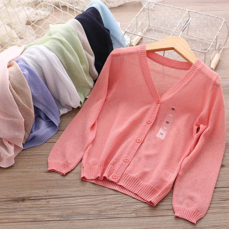 Parenting~girl Ice Cotton Sunscreen Female baby Sunscreen CUHK knitting air conditioner children Cardiganin the Children/Baby/Family fitted , Sweaters/Knitwear category - from Buy2taobao.com to provide professional Taobao agent buy service