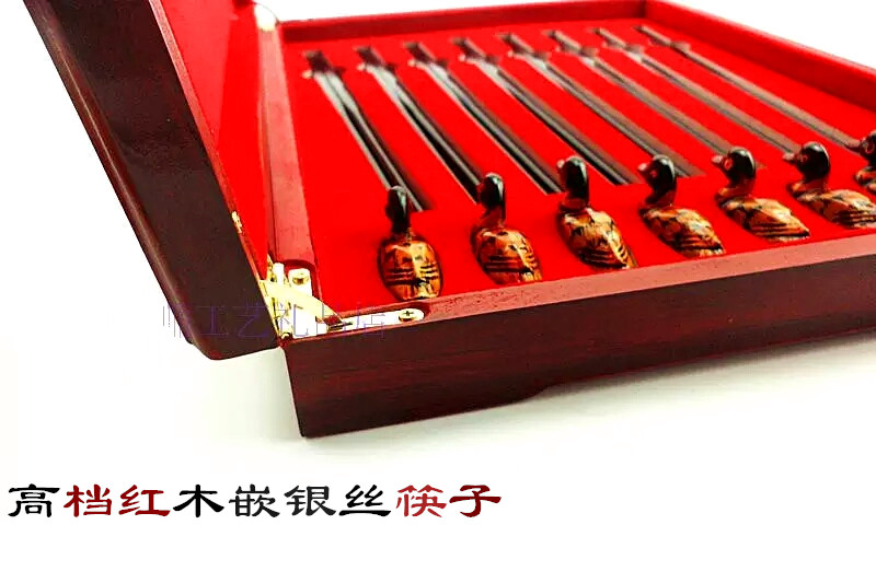 Mahogany inlay silver chopsticks natural solid wood Upscale gift household Double Ten suitin the Festive supplies/Gift , Cultural and creative products , Cultural and creative tableware category - from Buy2taobao.com to provide professional Taobao agent buy service
