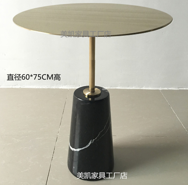 简约现代大理石圆形洽谈桌餐桌 咖啡厅奶茶店个性接待圆桌边桌|msdalam kategori perabot kediaman, of Tables, meja makan - dari Buy2taobao.com untuk memberikan perkhidmatan ejen Taobao profesional membeli