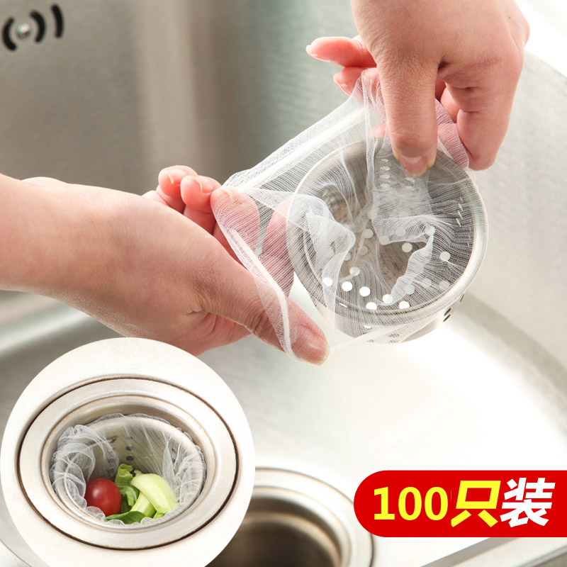 廚房100只裝排水口過濾網袋 水池防堵塞垃圾袋過濾網隔水袋水切網在類目 家庭/個人清潔工具, 衛浴用具/衛浴配件, 過濾器/淨水器中 - 來自Buy2taobao.com提供專業的淘寶代購服務