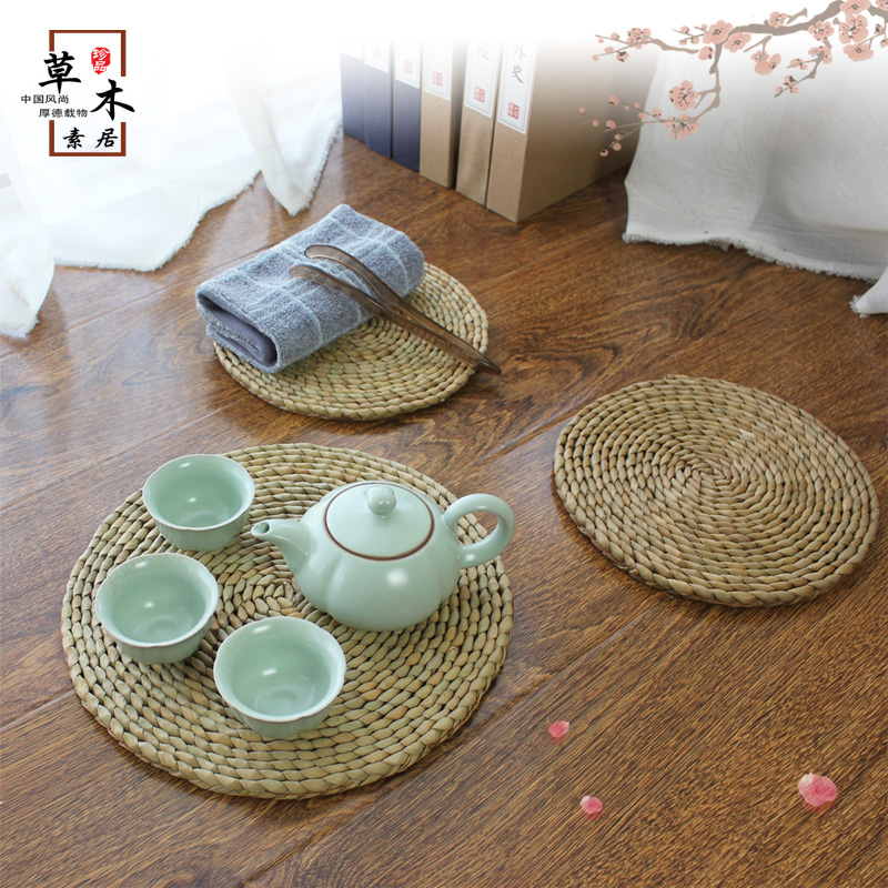 茶壶杯垫藤草编圆形餐具 隔热垫盘子碗垫中国风茶托大号防烫锅垫在类目 餐饮具, 杯子/水杯/水壶, 杯垫中 - 来自Buy2taobao.com提供专业的淘宝代购服务
