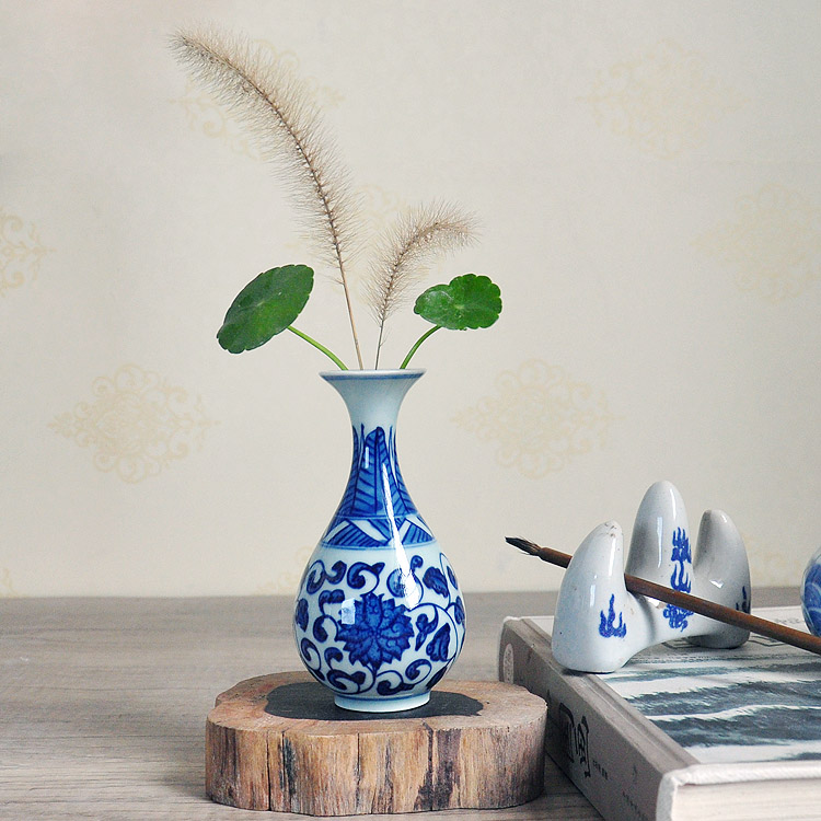 包邮手绘小花瓶插花博古架用花插茶道青花瓷迷你花瓶玉壶春|ruв категории посуда, чайный сервиз, Садо/ноль - от Buy2taobao.com для оказания профессиональной услуги покупки агента Taobao