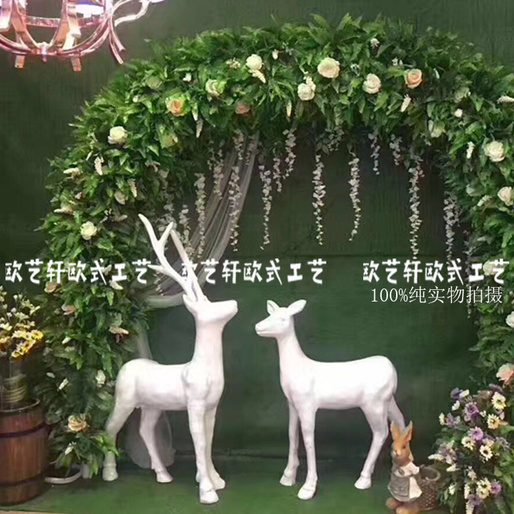 新款婚庆道具玻璃钢白鹿婚庆道具森系婚礼橱窗装饰大白鹿场景布置|ruв категории фестиваль товаров/подарок, Свадьба декорации/реквизит, Свадьба шелковые цветы - от Buy2taobao.com для оказания профессиональной услуги покупки агента Taobao