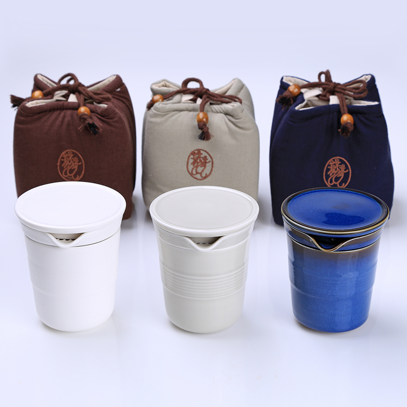 台湾宜龙 陶瓷品茶趣棉麻布包旅行组随行组 1壶1杯居家办公茶器|ruв категории посуда, чайный сервиз, кунг - Фу, чайный сервиз - от Buy2taobao.com для оказания профессиональной услуги покупки агента Taobao