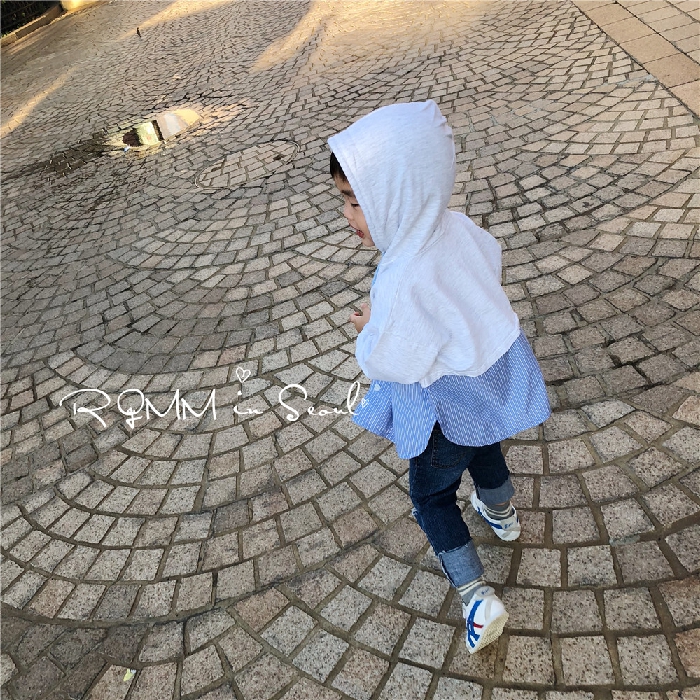 RQMM韩国童装 推荐款 男女童很显肤色的连帽衬衣卫衣拼接上衣亲肤|msdalam kategori Kanak-kanak/Bayi/Keluarga dipasang, shirt - dari Buy2taobao.com untuk memberikan perkhidmatan ejen Taobao profesional membeli