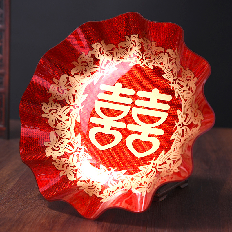 创意果盘结婚用品红色亚克力果盘婚房装饰布置干果盘婚宴喜糖果盘在类目 节庆用品/礼品, 其它节庆用品中 - 来自Buy2taobao.com提供专业的淘宝代购服务