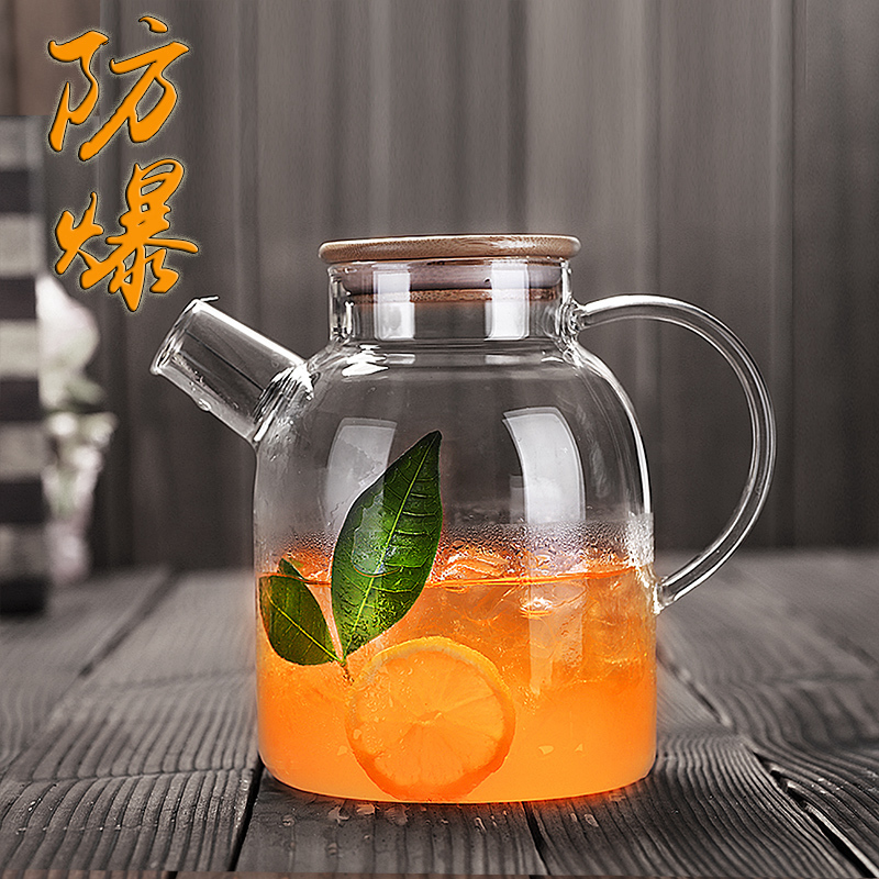 耐热玻璃凉水花茶壶套装大容量加厚耐高温防爆透明过滤果汁壶家用|msdalam kategori pinggan mangkuk, Cup/cawan/cerek, botol air sejuk - dari Buy2taobao.com untuk memberikan perkhidmatan ejen Taobao profesional membeli