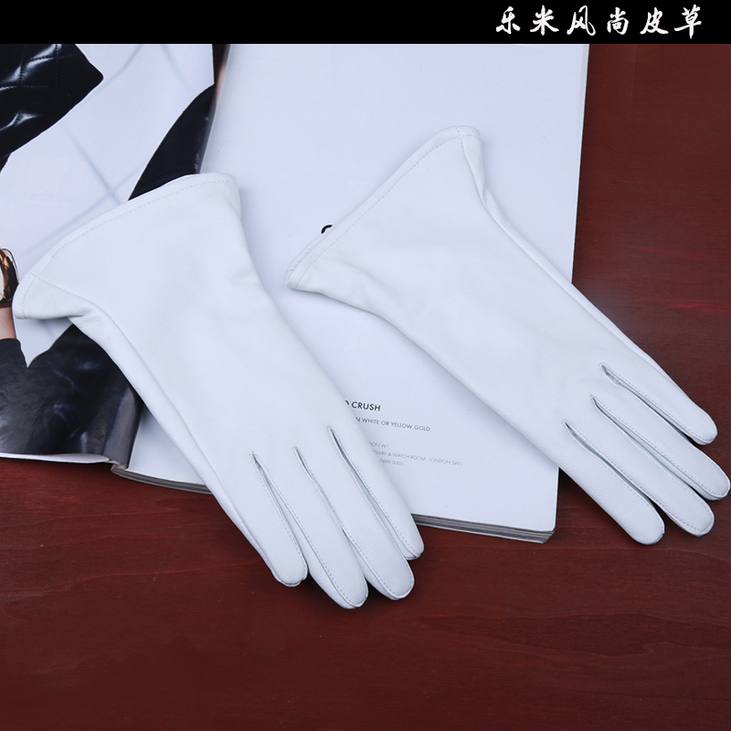 Mid length version genuine leather glove horn Cuff High-end fashion personality collocation overcoat Thin section Autumn and winter new patternin the Accessories/Leather belt/Hat/Muffler , Gloves category - from Buy2taobao.com to provide professional Taobao agent buy service