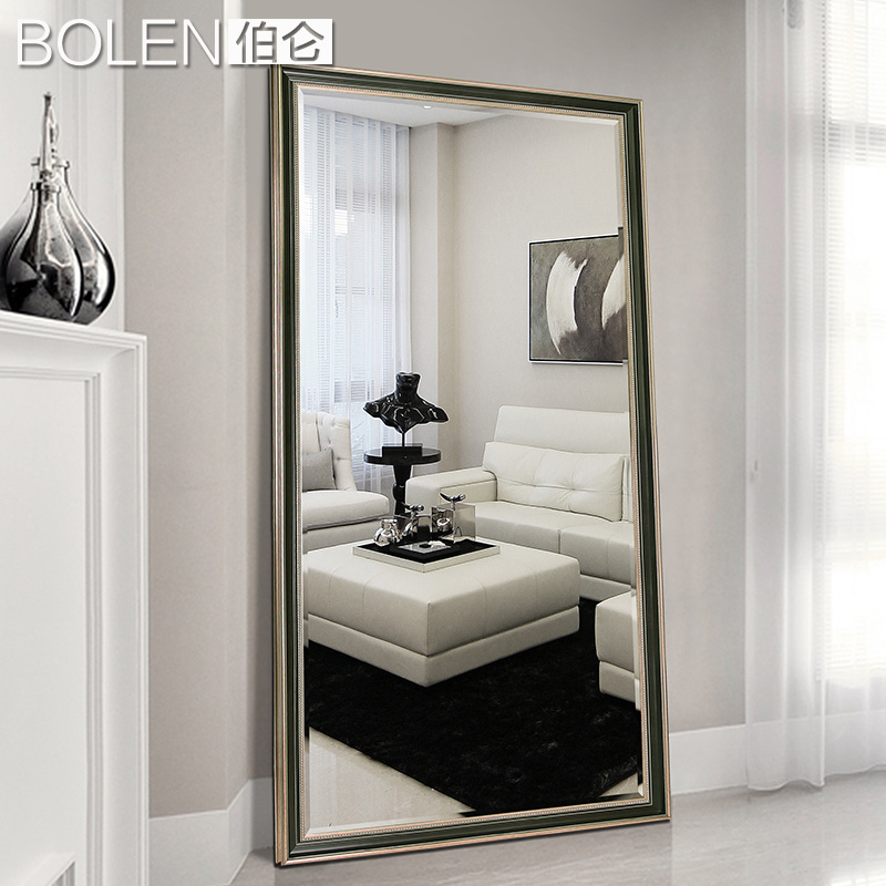 BOLEN European style Simplicity Mirror Wall hanging whole body couture to ground American style Dressing mirror blackin the Residential furniture , Mirrors , Mirror category - from Buy2taobao.com to provide professional Taobao agent buy service